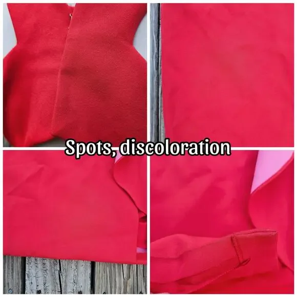 Cut Out Halter Dress BCBGMaxAzria Maryssa Size 10 Red/Orange Pink Stretch Ruffle - Picture 7 of 11